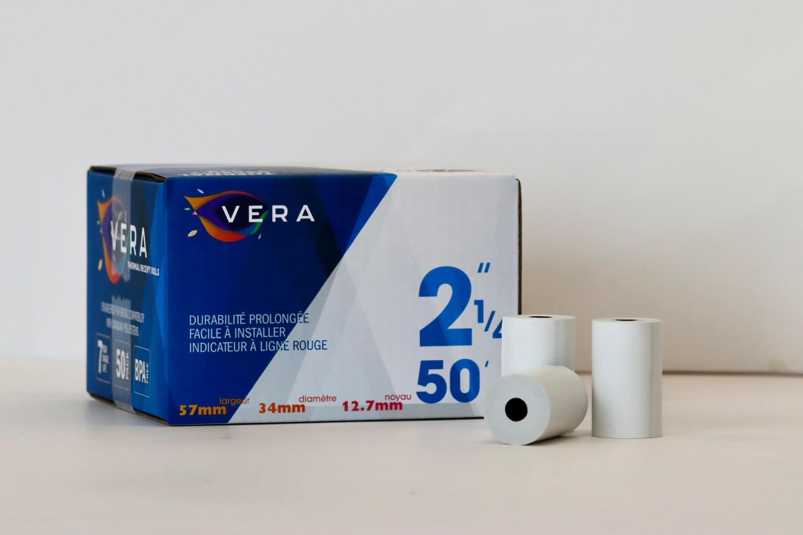 Illustrated Vera debit thermal receipt roll box